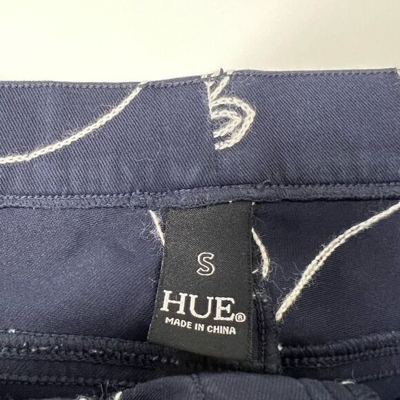 HUE Navy Blue Pants with Pattern Embroidered Size S - Picture 6 of 13